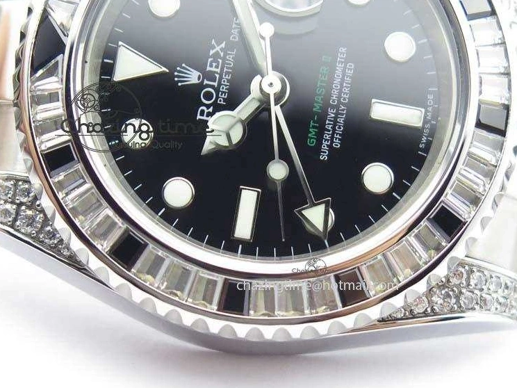 MiroTime 0405 GMT-Master II 116759 SS Bp-Maker Black Ruby Crystal Black Dial On SS Bracelet A UrbanChic 3767